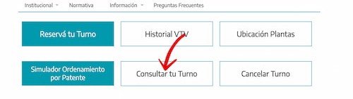 consultar o cambiar turno vtv ituzaingó